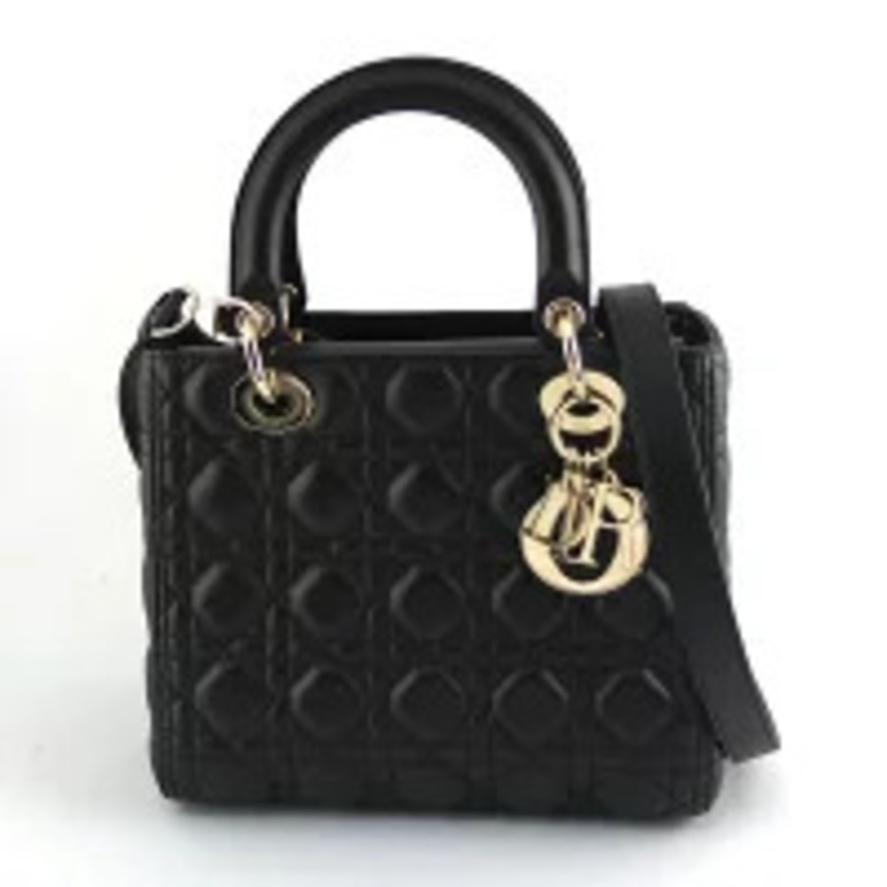 Christian Dior Lady Bag Cannage Lambskin Black